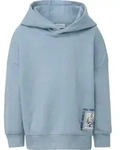 Kapuzensweatshirt S.OLIVER JUNIOR, Jungen, Gr. 92/98, blau, Sweatware, Obermaterial: