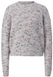 Strickpullover S.OLIVER JUNIOR, M&auml;dchen, Gr. 134/140, grau (sanftes wei&szlig;), Strick,