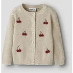 Strickjacke NAME IT "NMFOSIE LS KNIT CARD BOX", M&auml;dchen, Gr. 92, peyote...