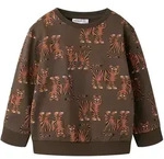 Sweatshirt NAME IT "NMMLARSON LS NREG SWE BRU", Jungen, Gr. 98, braun (chocolate