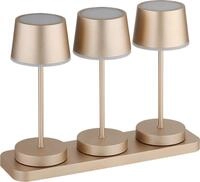 GLOBO LIGHTING Tischleuchte "DAWSON", gold (champagnerfarben matt), 1, &Oslash; 8,3cm H: