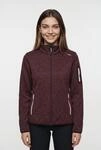 Strickfleecejacke CMP "KNITTED MELANGE FLEECE WOMAN JACKET", Damen, Gr. 34, braun