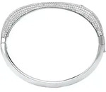 Armreif MICHAEL KORS "Schmuck Geschenk Metall PREMIUM", metallfarben, kristallwei&szlig;,