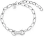 Armband TOM TAILOR, silber (edelstahlfarben, kristallwei&szlig;, kristallwei&szlig;),