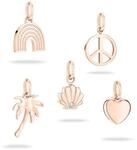 Anh&auml;nger Set TAMARIS "Multipack All About Beads Regenbogen Peace-Zeichen Palme