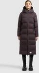 Steppmantel KHUJO "LAREA5", Damen, Gr. XS, braun (moody plum), Web, 100% Nylon,
