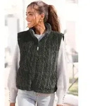 Wendeweste LASCANA "wendbare Steppweste mit flauschigem Fellimitat", Damen, Gr....