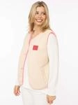 Zwillingsherz Pl&uuml;schweste ""Patch"" &auml;rmellos, pink eingefasste Kanten,