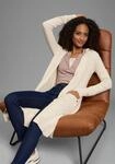 KangaROOS Longstrickjacke mit Kapuze, Langarm, figurumspielende Passform, ohne