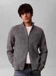 Rundhalspullover CALVIN KLEIN "VERTICAL TEXTURE COTTON", Herren, Gr. L, schwarz
