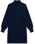 Vero Moda Strickkleid "VMLUNA LS HIGHNECK DRESS FR" Materialmix