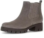 Chelseaboots GABOR "Chelsea Boot", Damen, Gr. 35, grau, Schuhe Chelseaboots