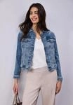 Jeansjacke STREET ONE, Damen, Gr. 36, blau (medium blau wash), Denim/Jeans,