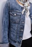 STREET ONE Jeansjacke ohne Kapuze Rundhalsausschnitt