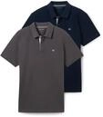 Poloshirt TOM TAILOR "Regular", Herren, Gr. M, grau (tarmac grau), Single Jersey,