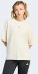 T-Shirt ADIDAS SPORTSWEAR "3 STRIPES STUDIO BOYFRIEND", Damen, Gr. S, beige (chalk