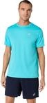 Laufshirt ASICS "ASICS CORE SS TOP", Herren, Gr. M, blau (energy aqua), Obermaterial: