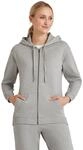Kapuzenpullover FALKE "Sweat", Damen, Gr. L, grau, heather (3757), Pullover