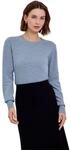 Strickpullover FALKE "Pure Cashmere", Damen, Gr. XXL, blau (cloud meliert (6027)),