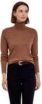 Strickpullover FALKE "Pure Merino Wool", Damen, Gr. XL, braun (nut meliert (5037)),