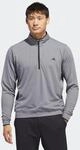 Sweatshirt ADIDAS PERFORMANCE "LIGHTWEIGHT HALF-ZIP OBERTEIL", Herren, Gr. S, grau