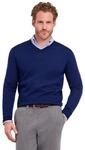 Strickpullover FALKE "Ultrafine Merino Wool", Herren, Gr. L, blau (space blau