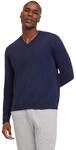 Strickpullover FALKE "Pure Lambswool", Herren, Gr. L, space blau (6116), Pullover