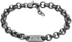 Armband ARMANI EXCHANGE "Schmuck Geschenk Edelstahl", silber (gunfarben),...