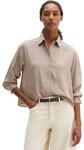 Langarmbluse MARC O'POLO "aus Viskose-Mix", Damen, Gr. 32, medium beige,
