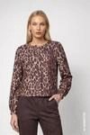 Monari Blusenjacke "Jacke Leo allover" ohne Kapuze Regular fit mit Leomuster