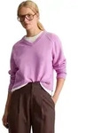 Strickpullover MARC O'POLO DENIM "mit weicher Haptik", Damen, Gr. S, rosa (smoky