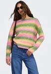 Strickpullover ONLY "ONLDUBLIN LS SPACE DYE O-NECK KNT", Damen, Gr. M, bunt (mosstone
