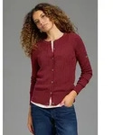 Strickjacke KANGAROOS, Damen, Gr. 48/50, rot (bordeaux), Feinstrick, Obermaterial: