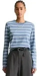 Langarmshirt MARC O'POLO DENIM "aus Organic Cotton", Damen, Gr. XXS, blau (medium