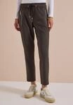 Stoffhose CECIL, Damen, Gr. XXL, L&auml;nge 28, creamy mocha, Stoff, 77% Polyester, 23%