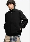 Blouson SUPERDRY "CAMPUS PADDED HARRINGTON JKT", Herren, Gr. 3XL, schwarz (meteorite