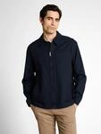 Hemdjacke TOM TAILOR, Herren, Gr. XXL, blau (sky captain blau), Web, Obermaterial: