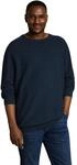 Strickpullover TOM TAILOR PLUS, Herren, Gr. 4XL, mouline blau navy, Strick,