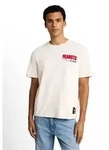 Rundhalsshirt TOM TAILOR DENIM, Herren, Gr. XL, beige (gardenia wei&szlig;), Single