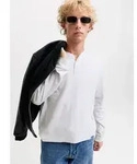 Langarmshirt JACK & JONES "JORCHAMBERI HENLEY LS TEE", Herren, Gr. L, hellwei&szlig;