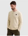 Langarmshirt PME LEGEND, Herren, Gr. S, beige (bone wei&szlig;), Jersey, Obermaterial: