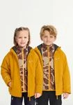 3-in-1-Funktionsjacke JACK WOLFSKIN "ICELAND 3IN1 PRINT JKT K", Jungen, Gr. 128, gelb