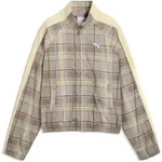 Trainingsjacke PUMA "T7 Relaxed Tartan-Jacke Damen", Damen, Gr. S, beige (mouse gray