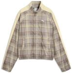 Trainingsjacke PUMA "T7 Relaxed Tartan-Jacke Damen", Damen, Gr. S, beige (mouse gray