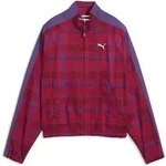 Trainingsjacke PUMA "T7 Relaxed Tartan-Jacke Damen", Damen, Gr. S, rot (garnet glow