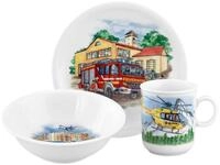 Seltmann Weiden Kindergeschirr-Set "Compact Blaulicht, Kinder-Set 3-teilig" 1x