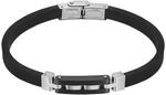 Armband LOTUS "Silent Impact", schwarz (schwarz, edelstahlfarben), Armb&auml;nder,