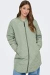 Steppmantel ONLY "ONLJESSICA QUILTED COAT ZIP CC OTW", Damen, Gr. XS, gr&uuml;n