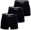 Boxershorts S.OLIVER "Boxershort 3er Pack", Herren, Gr. S, schwarz, Obermaterial: 92%