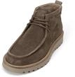 Stiefelette MARC O'POLO "aus Velours-Rindleder", Herren, Gr. 47, schwarz taupe,